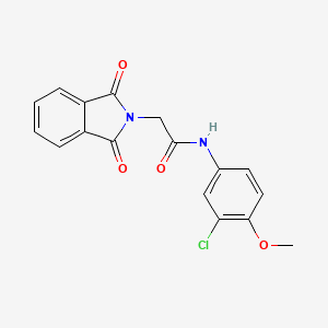 molecular formula C17H13ClN2O4 B3749324 N-(3-chloro-4-methoxyphenyl)-2-(1,3-dioxo-1,3-dihydro-2H-isoindol-2-yl)acetamide 
