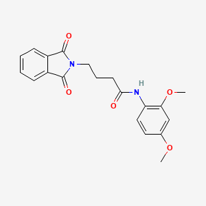 molecular formula C20H20N2O5 B3749331 N-(2,4-dimethoxyphenyl)-4-(1,3-dioxo-1,3-dihydro-2H-isoindol-2-yl)butanamide 