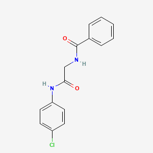 molecular formula C15H13ClN2O2 B3749335 N-{2-[(4-chlorophenyl)amino]-2-oxoethyl}benzamide CAS No. 6998-38-5