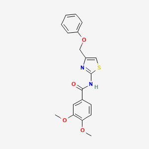 molecular formula C19H18N2O4S B3749344 3,4-dimethoxy-N-[4-(phenoxymethyl)-1,3-thiazol-2-yl]benzamide 