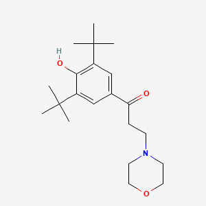 molecular formula C21H33NO3 B3749354 1-(3,5-di-tert-butyl-4-hydroxyphenyl)-3-(4-morpholinyl)-1-propanone 