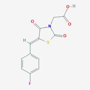 molecular formula C12H8FNO4S B374936 [5-(4-Fluorobenzylidene)-2,4-dioxo-1,3-thiazolidin-3-yl]acetic acid 