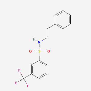 molecular formula C15H14F3NO2S B3749372 N-(2-phenylethyl)-3-(trifluoromethyl)benzenesulfonamide 
