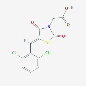 molecular formula C12H7Cl2NO4S B374938 [5-(2,6-Dichlorobenzylidene)-2,4-dioxo-1,3-thiazolidin-3-yl]acetic acid 