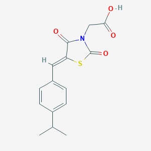 molecular formula C15H15NO4S B374939 [5-(4-Isopropylbenzylidene)-2,4-dioxo-1,3-thiazolidin-3-yl]acetic acid 