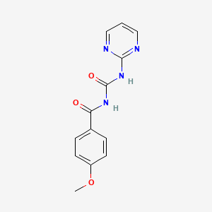 molecular formula C13H12N4O3 B3749394 4-methoxy-N-[(2-pyrimidinylamino)carbonyl]benzamide 