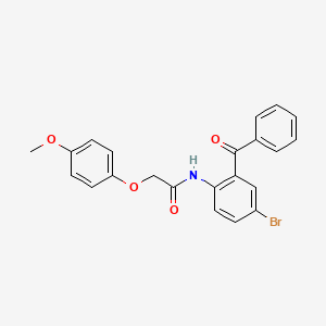molecular formula C22H18BrNO4 B3749398 N-(2-benzoyl-4-bromophenyl)-2-(4-methoxyphenoxy)acetamide 