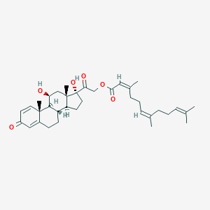 molecular formula C36H50O6 B037494 Prednisolone 21-all-cis-farnesylate CAS No. 118244-45-4