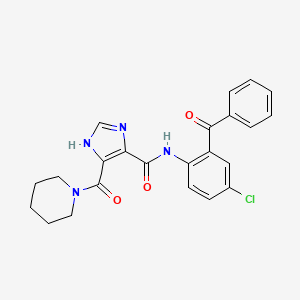 molecular formula C23H21ClN4O3 B3749407 N-(2-benzoyl-4-chlorophenyl)-5-(1-piperidinylcarbonyl)-1H-imidazole-4-carboxamide 