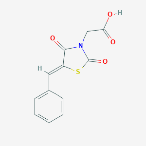 molecular formula C12H9NO4S B374941 (5-Benzylidene-2,4-dioxo-1,3-thiazolidin-3-yl)acetic acid CAS No. 178881-05-5