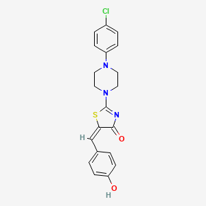 molecular formula C20H18ClN3O2S B3749427 2-[4-(4-chlorophenyl)-1-piperazinyl]-5-(4-hydroxybenzylidene)-1,3-thiazol-4(5H)-one CAS No. 6599-36-6