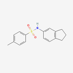 molecular formula C16H17NO2S B3749441 N-(2,3-dihydro-1H-inden-5-yl)-4-methylbenzenesulfonamide 