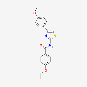 molecular formula C19H18N2O3S B3749456 4-ethoxy-N-[4-(4-methoxyphenyl)-1,3-thiazol-2-yl]benzamide 