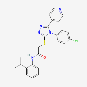 molecular formula C24H22ClN5OS B3749477 2-{[4-(4-chlorophenyl)-5-(4-pyridinyl)-4H-1,2,4-triazol-3-yl]thio}-N-(2-isopropylphenyl)acetamide CAS No. 476484-01-2