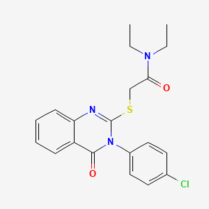 molecular formula C20H20ClN3O2S B3749480 2-{[3-(4-chlorophenyl)-4-oxo-3,4-dihydro-2-quinazolinyl]thio}-N,N-diethylacetamide CAS No. 476484-67-0