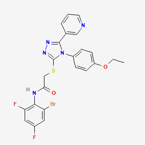 molecular formula C23H18BrF2N5O2S B3749493 N-(2-bromo-4,6-difluorophenyl)-2-{[4-(4-ethoxyphenyl)-5-(3-pyridinyl)-4H-1,2,4-triazol-3-yl]thio}acetamide 