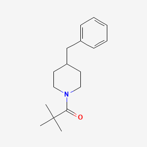 molecular formula C17H25NO B3749518 4-benzyl-1-(2,2-dimethylpropanoyl)piperidine 