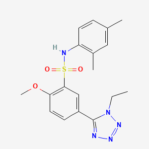 molecular formula C18H21N5O3S B3749527 N-(2,4-dimethylphenyl)-5-(1-ethyl-1H-tetrazol-5-yl)-2-methoxybenzenesulfonamide 