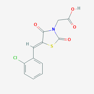 molecular formula C12H8ClNO4S B374953 [5-(2-Chlorobenzylidene)-2,4-dioxo-1,3-thiazolidin-3-yl]acetic acid CAS No. 1452759-66-8