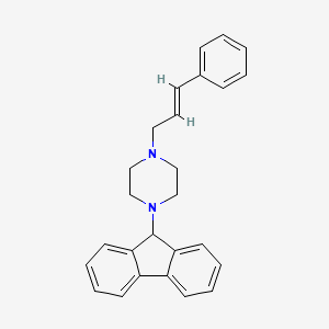 molecular formula C26H26N2 B3749543 1-(9H-fluoren-9-yl)-4-(3-phenyl-2-propen-1-yl)piperazine 