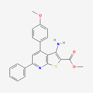 molecular formula C22H18N2O3S B3749556 methyl 3-amino-4-(4-methoxyphenyl)-6-phenylthieno[2,3-b]pyridine-2-carboxylate 