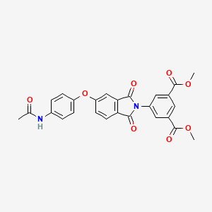 molecular formula C26H20N2O8 B3749584 dimethyl 5-{5-[4-(acetylamino)phenoxy]-1,3-dioxo-1,3-dihydro-2H-isoindol-2-yl}isophthalate 