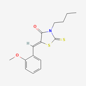 molecular formula C15H17NO2S2 B3749599 3-butyl-5-(2-methoxybenzylidene)-2-thioxo-1,3-thiazolidin-4-one 