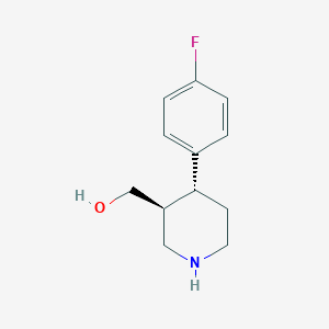 molecular formula C12H16FNO B037496 ((3S,4R)-4-(4-fluorophenyl)piperidin-3-yl)methanol CAS No. 125224-43-3