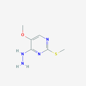 molecular formula C6H10N4OS B374961 4-Hydrazino-5-methoxy-2-methylthiopyrimidine CAS No. 89488-88-0