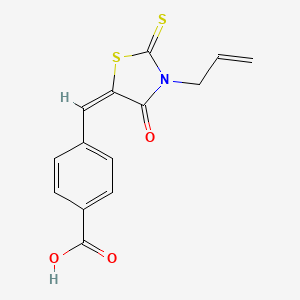 molecular formula C14H11NO3S2 B3749618 4-[(3-allyl-4-oxo-2-thioxo-1,3-thiazolidin-5-ylidene)methyl]benzoic acid 