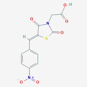 molecular formula C12H8N2O6S B374962 (5-{4-Nitrobenzylidene}-2,4-dioxo-1,3-thiazolidin-3-yl)acetic acid 