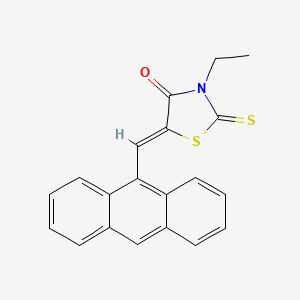 molecular formula C20H15NOS2 B3749628 5-(9-anthrylmethylene)-3-ethyl-2-thioxo-1,3-thiazolidin-4-one 