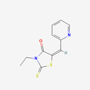 molecular formula C11H10N2OS2 B3749632 3-ethyl-5-(2-pyridinylmethylene)-2-thioxo-1,3-thiazolidin-4-one 