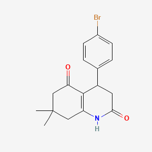 molecular formula C17H18BrNO2 B3749645 4-(4-bromophenyl)-7,7-dimethyl-4,6,7,8-tetrahydro-2,5(1H,3H)-quinolinedione 