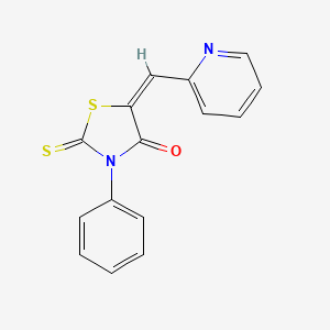 molecular formula C15H10N2OS2 B3749647 3-phenyl-5-(2-pyridinylmethylene)-2-thioxo-1,3-thiazolidin-4-one CAS No. 92427-59-3