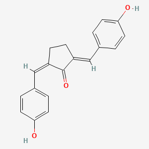 molecular formula C19H16O3 B3749652 2,5-bis(4-hydroxybenzylidene)cyclopentanone 