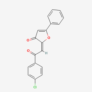 molecular formula C18H11ClO3 B3749653 2-[2-(4-chlorophenyl)-2-oxoethylidene]-5-phenyl-3(2H)-furanone 