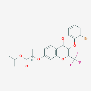 isopropyl 2-{[3-(2-bromophenoxy)-4-oxo-2-(trifluoromethyl)-4H-chromen-7-yl]oxy}propanoate