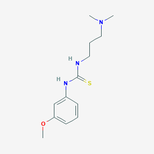molecular formula C13H21N3OS B3749699 N-[3-(dimethylamino)propyl]-N'-(3-methoxyphenyl)thiourea 