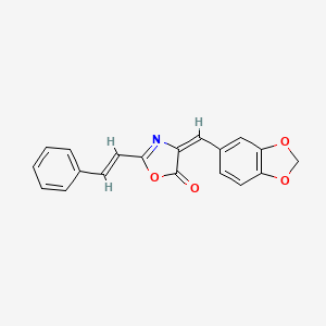 molecular formula C19H13NO4 B3749702 4-(1,3-benzodioxol-5-ylmethylene)-2-(2-phenylvinyl)-1,3-oxazol-5(4H)-one 