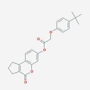 4-Oxo-1,2,3,4-tetrahydrocyclopenta[c]chromen-7-yl (4-tert-butylphenoxy)acetate