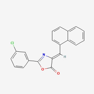 molecular formula C20H12ClNO2 B3749710 2-(3-chlorophenyl)-4-(1-naphthylmethylene)-1,3-oxazol-5(4H)-one 