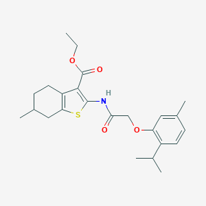 Ethyl 2-{[(2-isopropyl-5-methylphenoxy)acetyl]amino}-6-methyl-4,5,6,7-tetrahydro-1-benzothiophene-3-carboxylate