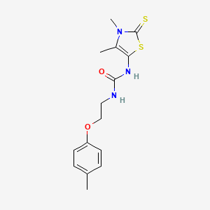 molecular formula C15H19N3O2S2 B3749737 N-(3,4-dimethyl-2-thioxo-2,3-dihydro-1,3-thiazol-5-yl)-N'-[2-(4-methylphenoxy)ethyl]urea 