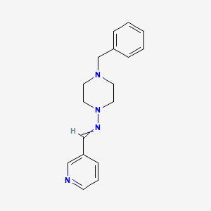 4-benzyl-N-(3-pyridinylmethylene)-1-piperazinamine