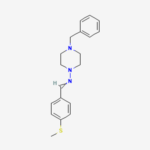 molecular formula C19H23N3S B3749742 4-benzyl-N-[4-(methylthio)benzylidene]-1-piperazinamine 