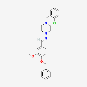 molecular formula C26H28ClN3O2 B3749752 N-[4-(benzyloxy)-3-methoxybenzylidene]-4-(2-chlorobenzyl)-1-piperazinamine 