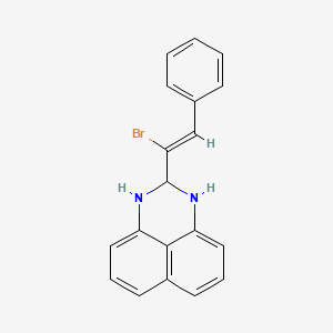 molecular formula C19H15BrN2 B3749759 2-(1-bromo-2-phenylvinyl)-2,3-dihydro-1H-perimidine 