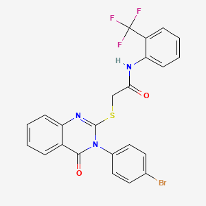 2-{[3-(4-bromophenyl)-4-oxo-3,4-dihydro-2-quinazolinyl]thio}-N-[2-(trifluoromethyl)phenyl]acetamide