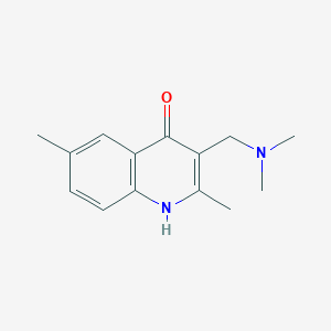 molecular formula C14H18N2O B374979 3-Dimethylaminomethyl-2,6-dimethyl-quinolin-4-ol CAS No. 347364-80-1